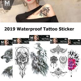 Waterproof Temporary Tattoo Stickers Totem Flower Fake Tattoo Flash Tattoo Body Art Hand Foot For Girl Women Men