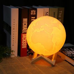 3D Printing Earth Light Dimmable Desk Decorative Lamp