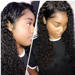 Peruvian Curly hd Deep Part brazilian virgin hair Lace Front Wig Pre Plucked 360 frontal Wigs 130% Density Bleached Knots diva1
