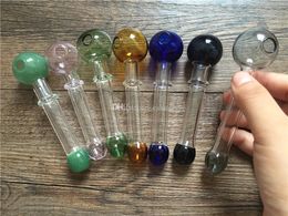 wholesale checp 12cm colorful Glass Spoon smoking bong tobacoo bowl pipe for herb oil burner rig glass bongs