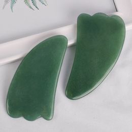 Chinese Medicine Face Slimming Jade Gua Sha Scraping Massage Tool Real Natural Aventurine Facial Gua Sha