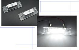 2Pcs License Number Plate Light Lamp 18-LED For VW Caddy Transporter Passat Golf Touran Jetta For Skoda No Error262P