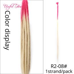 Dreads Extensions Hair Synthetic Dreadlocks Soft Hair Various Colours Black Red Brown Golden Fibre Twist Crochet Braiding Braided Synthetic