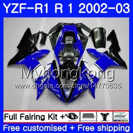 Bodys factory blue hot For YAMAHA YZF R 1 YZF 1000 YZF-1000 YZFR1 02 03 Bodywork 237HM.22 YZF R1 02 YZF1000 YZF-R1 2002 2003 Fairing Frame