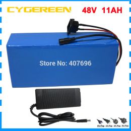 500W 700W 48 V ebike e scooter Lithium ion battery 48V 11AH Electric bike battery with 15A BMS 2A Charger Free customs duty