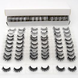 3D Mink Lashes With Tray No Box 30 Pairs Pack Hand Made Full Strip Lashes Mink False Eyelashes Makeup Eyelashes Cilios