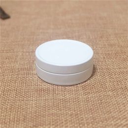 10 g White Lip Balm Bottole Cosmetic Cream Jar Refillable Aluminium Container Batom Plaster Travel set package 100pcs