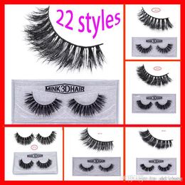 3D Mink False Eyelashes makeup Wholesale 100% Real Mink Natural Thick False Fake Eyelashes Eye Lashes Extension crisscross Full Strip Lashes