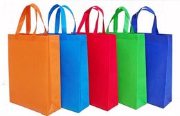 60 PCS Non-woven Grocery Shopping Bag Reusable Eco Tote Bag Handbags for Vegetable Supermarket Stores Can Add Yours Company Name Custom Logo