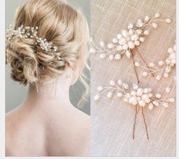 Fashion Bride Hairpin Marriage Jewelry Bride Wedding Dress Form Accessory Crystal Pearl Hairpin