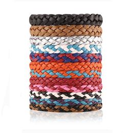 Anti Mosquito Pest Repellent Bracelet Leather Wrist Bands Random Colour can Party Favours Gifts Supplies LX2251