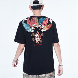 Hot Mens T Shirt Pattern Embroidery Designer Casual Tops Street Youth Man Fashion Street Loose Sport Couples Vintage T Shirts