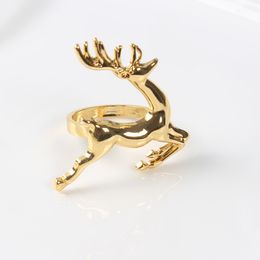Elk Deer Napkin Rings Table Decorative Ornament for Christmas Wedding Parties Everyday Use