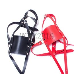 Bondage New Silicone 42mm Gag Slave Head Harness Mouth Open Locked Toy Leather strap on #R45