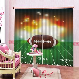 Custom 3D Curtain HD Rugby renderings Custom Living Room Bedroom Beautifully Decorated Curtains