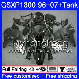 Body For SUZUKI Hayabusa GSXR 1300 GSXR1300 96 97 98 99 00 01 07 333HM.16 GSX R1300 1996 1997 1998 1999 2000 2001 2007 Matte black Fairing