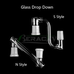 DHL!!! Straight Parallel Glass Drop Down Adapter Male Female 14mm 18mm Glass Dropdown Adapters For Quartz Banger Oil Rigs Glass Water Bongs
