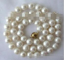 8-9mm white freshwater pearl necklace 18''