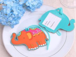 100pcs Blue lucky elephant Luggage Tag wedding baby shower party Favour guest Gift gifts DHL Fedex Free Shipping