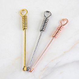 Mini brass smoke spoon spring coil pure handmade creative key chain pendent gift hookah tool accessories