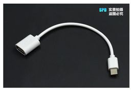 200pcs/lot Type-C To USB 3.0 Female OTG Cable Adapter Type C Data Cord Connector For Macbook For Letv Max For Xiaomi 4C C Line