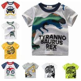 Baby Boy Shirts Dinosaur Printed Kids Tees 100% Cotton Children T Shirt Short Sleeve Boy Tops Summer Kids Clothing 15 Styles DHW2222