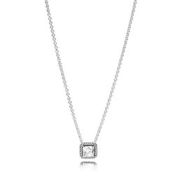 NEW High quality fashion women 100% 925 sterling silver new necklace CZ for female fit diy chain jewelry accessories 2