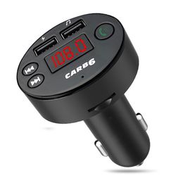 Bluetooth FM Transmitter Hands Free Car MP3 Player LCD Display TF SD USB Music Playing 2 Ports of USB Chargers