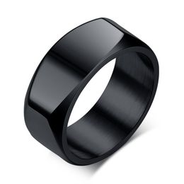 Mens Ring Punk Stainless Steel Basic Ring for Men Boy Cocktail Male Ceremony Jewelry
