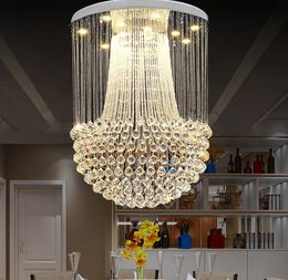 Free shipping new luxury crystal chandeliers LED lamp modern round living room lights diameter 80cm LLFA