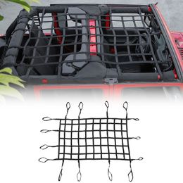 Black Car Trunk Roof Luggage Carrier Cargo Basket Trail Net For Wrangler JK 2007-2017 High Quality Auto Exterior Accessories