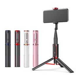 Integrated Bluetooth mobile phone selfie stick with tripod remote control mini multi-function selfie stick dhl free