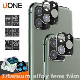 Camera Lens Screen Protector for iPhone 12 Pro Max 11 Camera Film Tempered Glass Titanium Alloy Lens Ultra Thin Full Back Hard Camera Cover