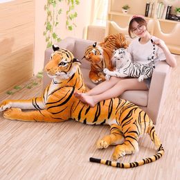 Simulation Tiger Doll Animal Plush Toy JUMBO Cute Vivid Tiger Doll Brown Tiger Childen Birthday Gift Home Decor 67inch 170cm DY50715