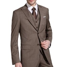Excellent Groom Tuxedos Peak Lapel Side Vent Groomsmen Mens Wedding Dress Man Jacket Blazer Business Suit(Jacket+Pants+Vest+Tie) 1667