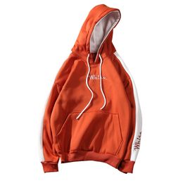 Fashion-High Quality Autumn White Hoodies with Hat Men Big Pocket Street Autumn Fashion Casual Hiphop Clothing Hoody Pullover Clothing