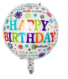 Happy Birthday Letter Helium Foil Balloons Round Air Balloon for Kids Children Birthday Party Decoration Happy Birthday Letter Helium