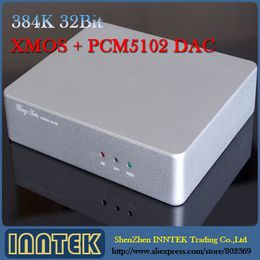 Freeshipping HIFI XMOS U8 USB DAC + PCM5102 Portable Battery DAC Decoder Support Fiber Coaxial 384KHz 32Bit