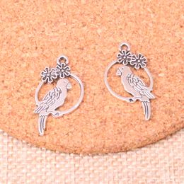 86pcs Charms bird parrot birdcage 14*28mm Antique Making pendant fit,Vintage Tibetan Silver,DIY Handmade Jewellery