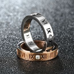 Crystal Roman Numerals Rings band Diamond Numbers Ring Wedding Engagement For Men Women Fashion Jewelry Will and Sandy 080439