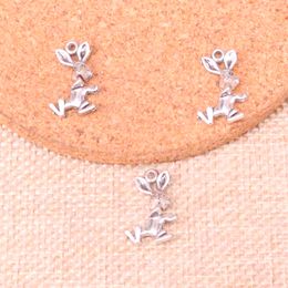 100pcs Charms happiness rabbit 19*11mm Antique Making pendant fit,Vintage Tibetan Silver,DIY Handmade Jewelry