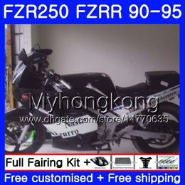 FZRR250 For YAMAHA FZR-250 1990 1991 1992 1993 1994 1995 250HM.25 FZR 250 FZR250R FZR 250R FZR250 hot sale black 90 91 92 93 94 95 Fairing