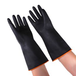 black cleaning gloves thickened rubber gloves for adult cleaning car home household cleaning tool protective hand glove men L XL XXL