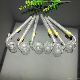 2020 new Printed Long Bend Pot Glass Bongs Glass Smoking Pipe Water Pipes Oil Rig Glass Bowls Oil Burn