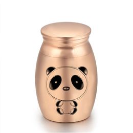 panda Cremation Urns Ashes Holder Keepsake Pets Memorial Mini Urn Jar Funeral Urn Pendant 25 x 16 mm