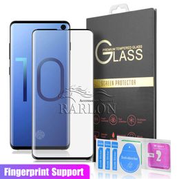 3D Curved Tempered Glass Case Friendly Screen Protector for Samsung Galaxy S23 Ultra S22 S21 S20 Ultra S10 Plus S9 NOTE 20 Edge Glue Film Fingerprint Support