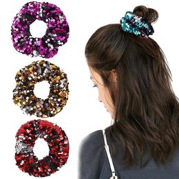 Sequin Scrunchie Glitter Hair Ties Girls Ponytail Holders Rope Elastic Hair Bands Scrunchies for Women Hair Accessories 50pcs