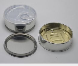 Empty Dry Herb Flower Tin Cans Pre Sealed Sealing Lid Cover Pressed Cap Bottom Jar SN3093