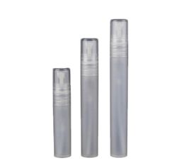 5ml 10ml Empty Refillable Plastic Scrub Frosted Fine Mist Perfume Atomizer Comestic Container Pen Shape Spray Pump Bottles Fast Shipping