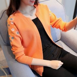 Fashion-A Knit Female Cardigan New Autumn Fashion Short Woman With A Shawl Embroidered Cardigan The Coat